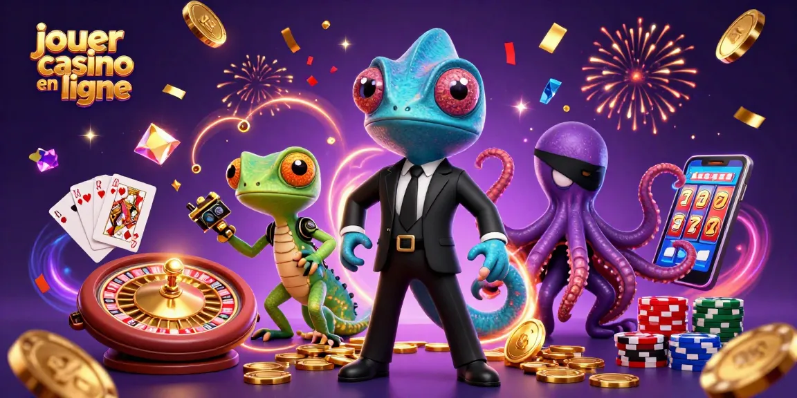 Jouer au casino en ligne avec un caméléon agent secret, un gecko gadget et une pieuvre.