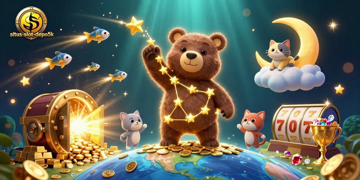 Engage with situs-slot-depo5k and win big while enjoying vibrant slot games in a magical cosmic setting.