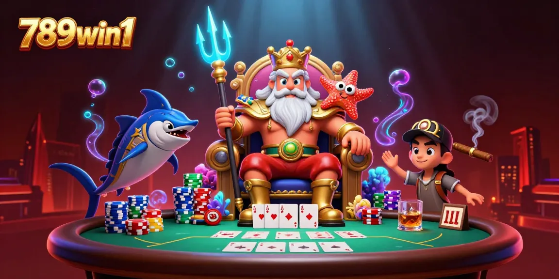 Engage in thrilling poker with 789win1, featuring Neptune and vibrant casino action.